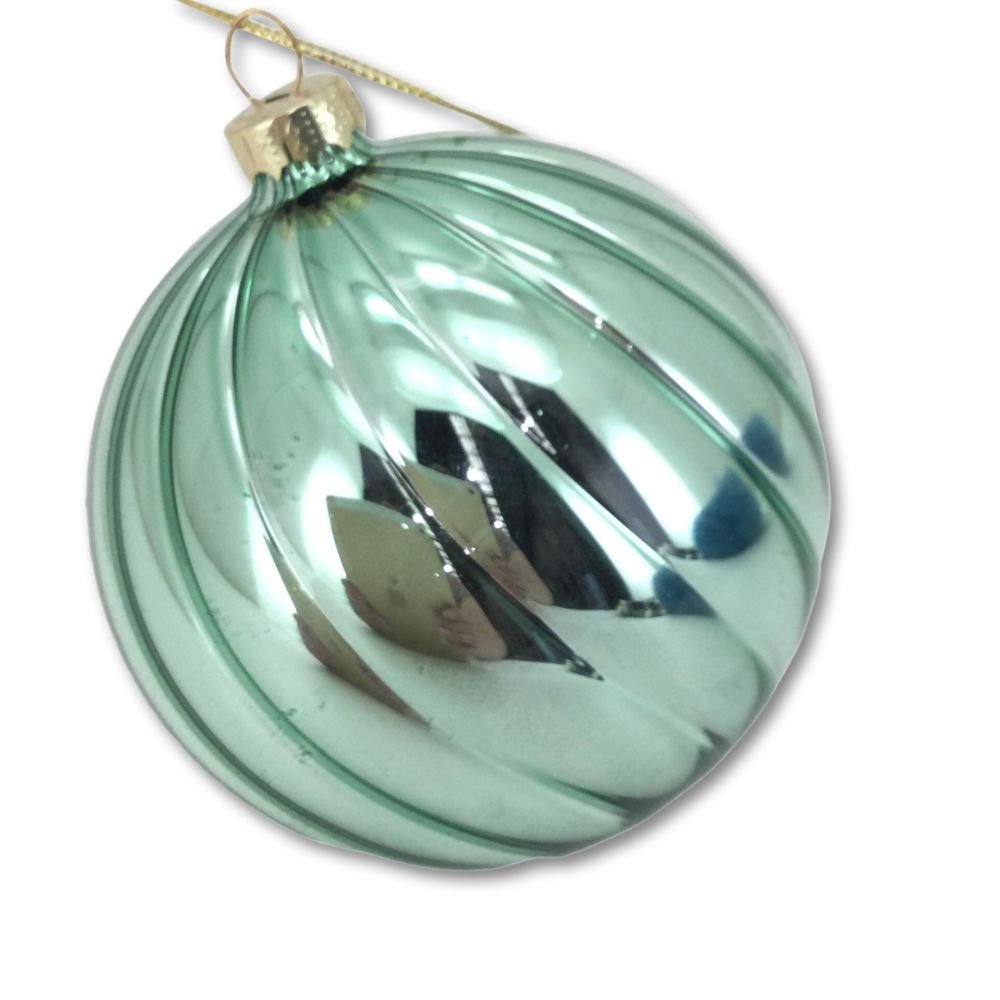 Metallic Mint Ball Ornament, 10cm - My Christmas