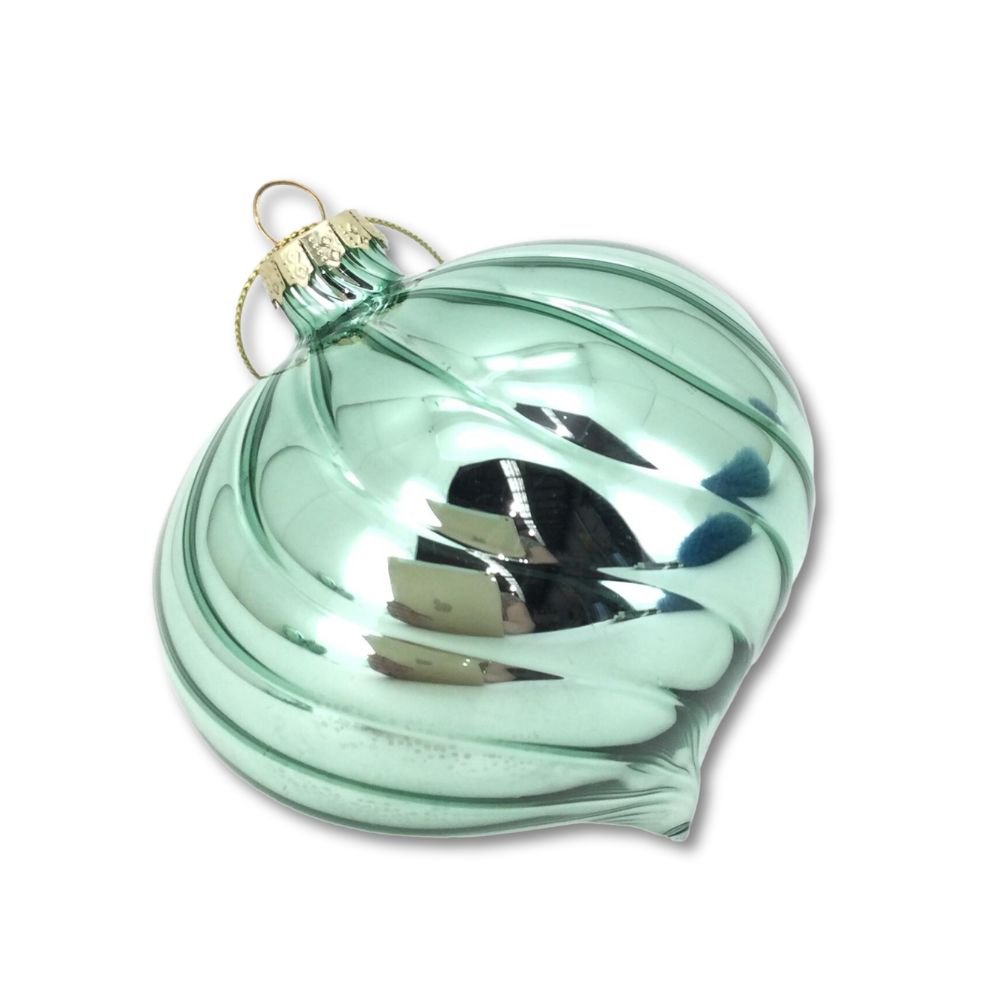 Metallic Mint Drop Ornament, 10cm - My Christmas