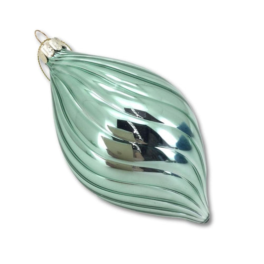 Metallic Mint Long Drop Ornament, 14cm - My Christmas