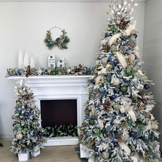 Pale Blue Glass Ball Ornament - My Christmas