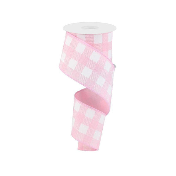 Micomon Pink and White Gingham Ribbon Hot Pink Gingham Ribbon 25 Yards Each Roll 100 Polyester (38, Hotpink)