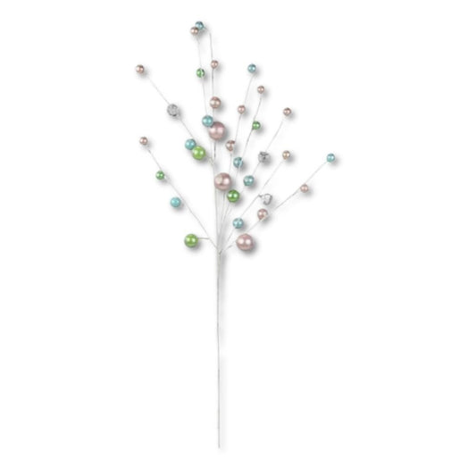Pearl, Lime & Turquoise Ball Spray - My Christmas