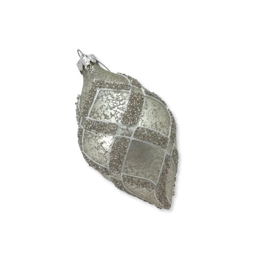 Platinum Glass Finial - My Christmas