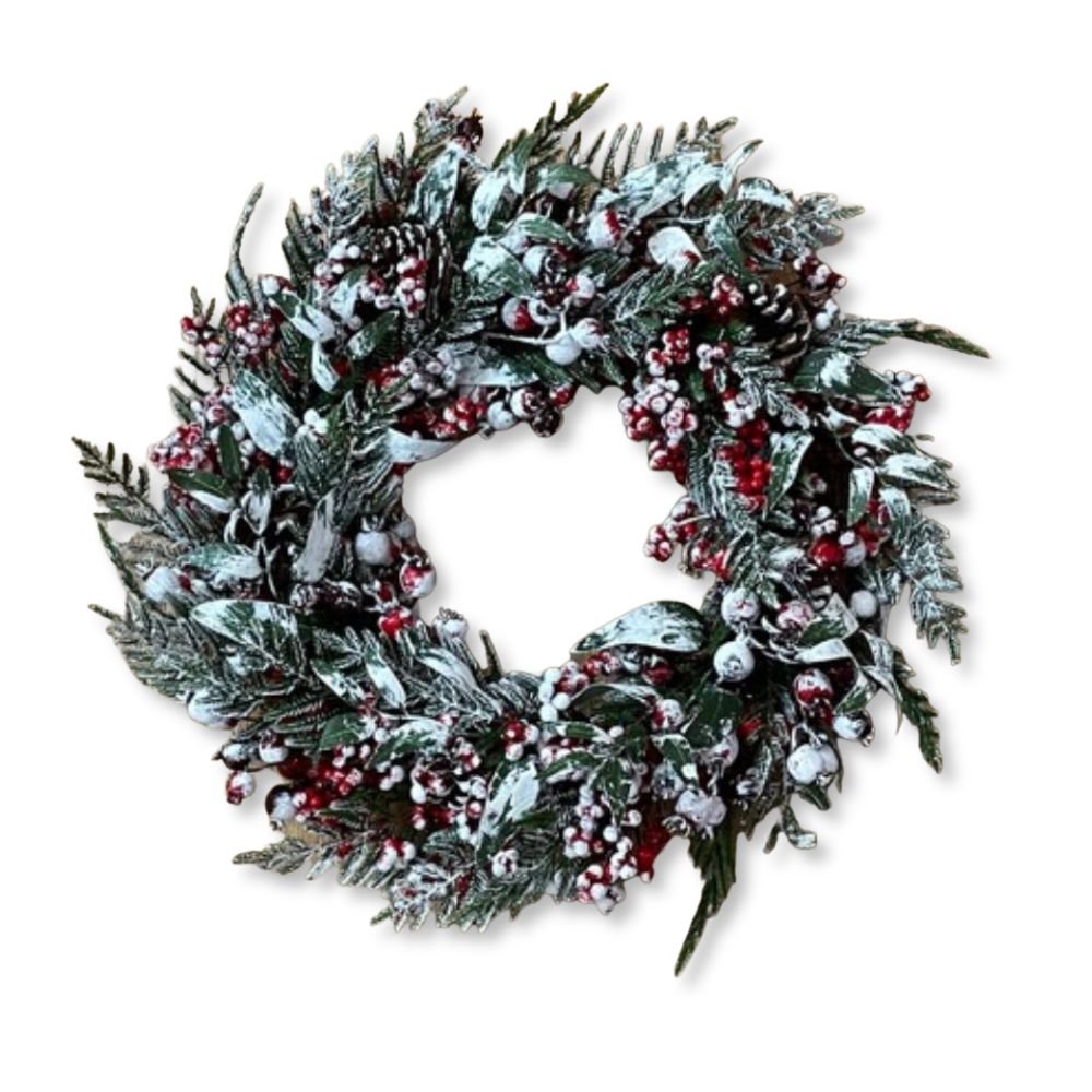 Red Berry and Cedar Wreath - My Christmas