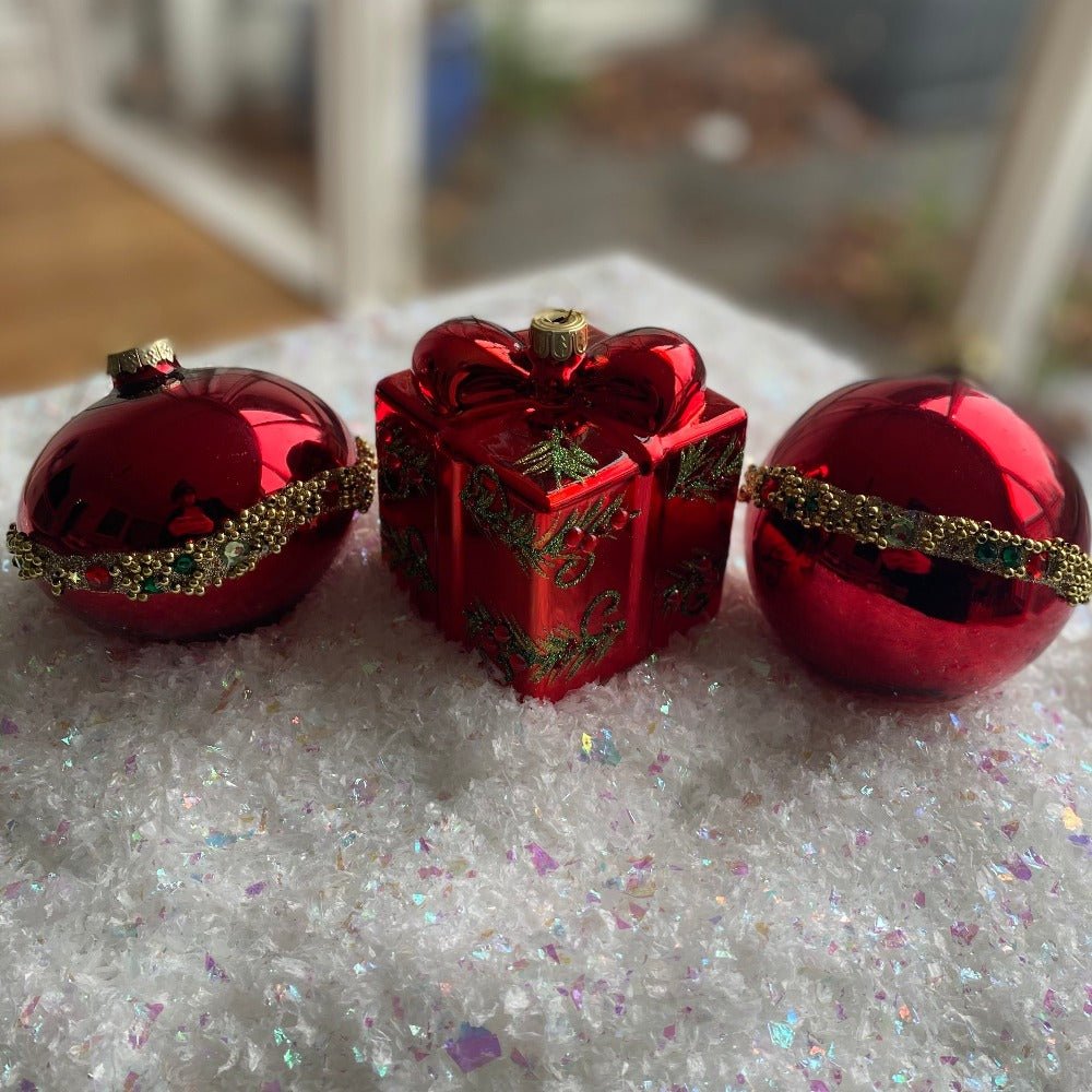 Red Glass Onion Ornament - My Christmas