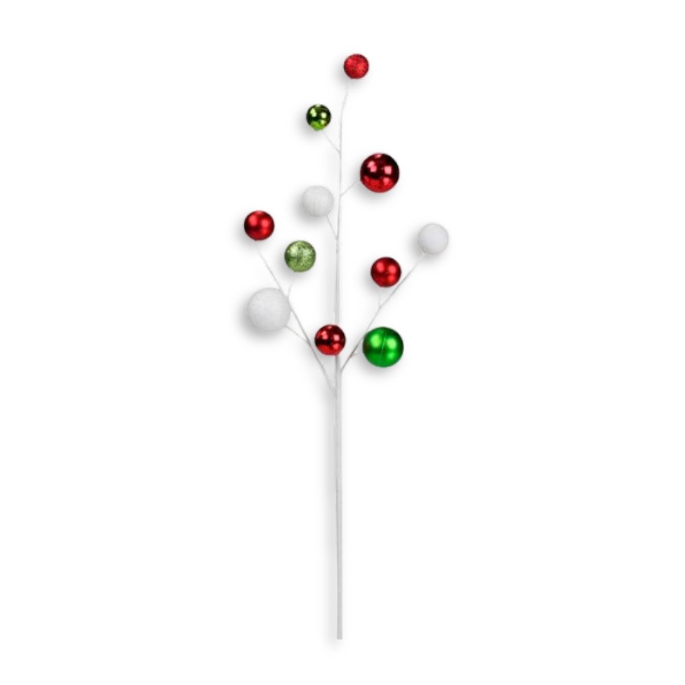 Red, Green &amp; White Ball Spray - My Christmas
