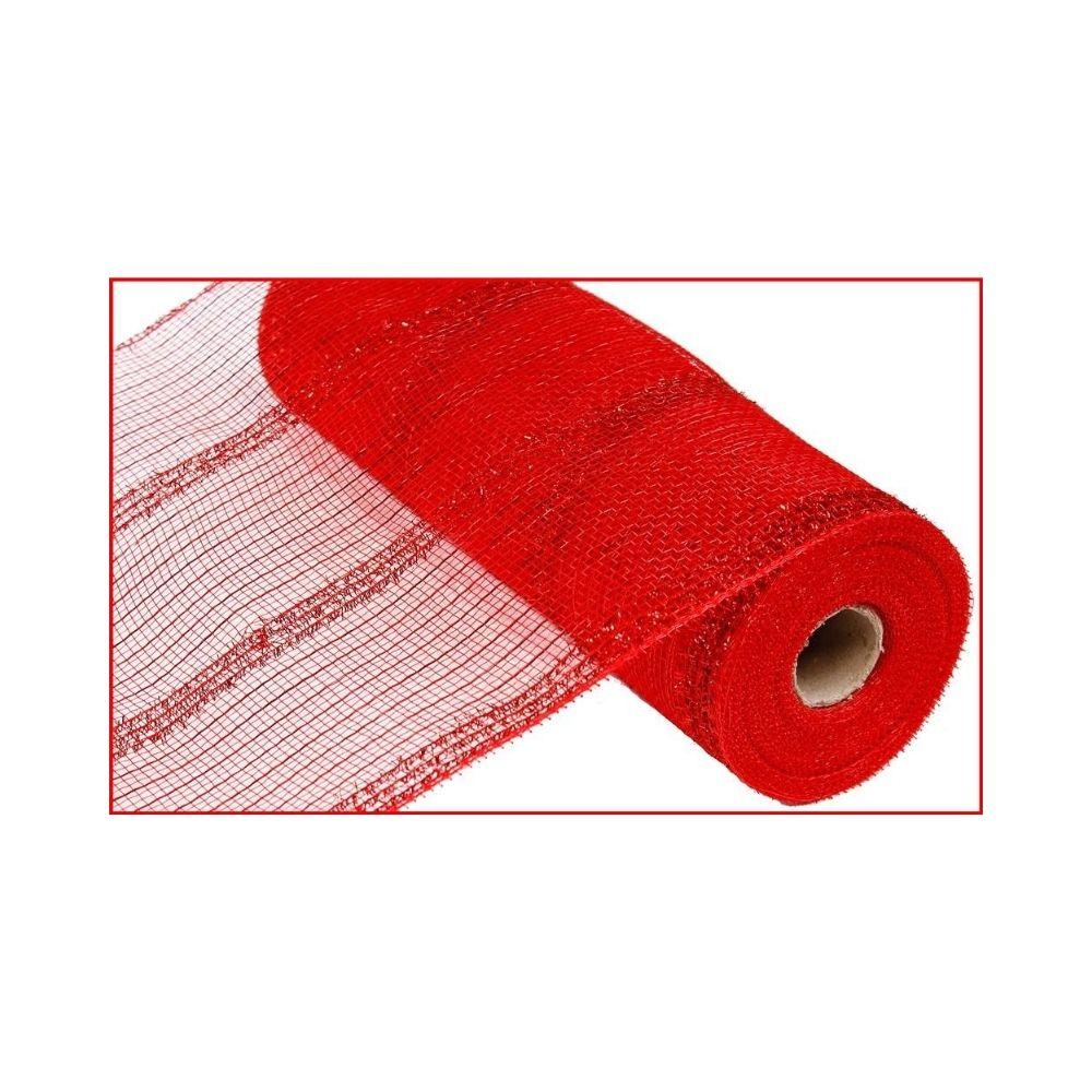 Red Mesh, 25cm Wide - My Christmas