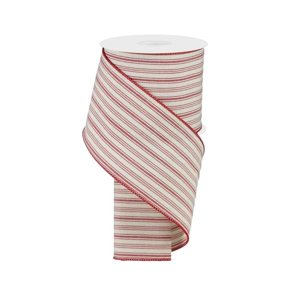 Red Ticking Ribbon - My Christmas