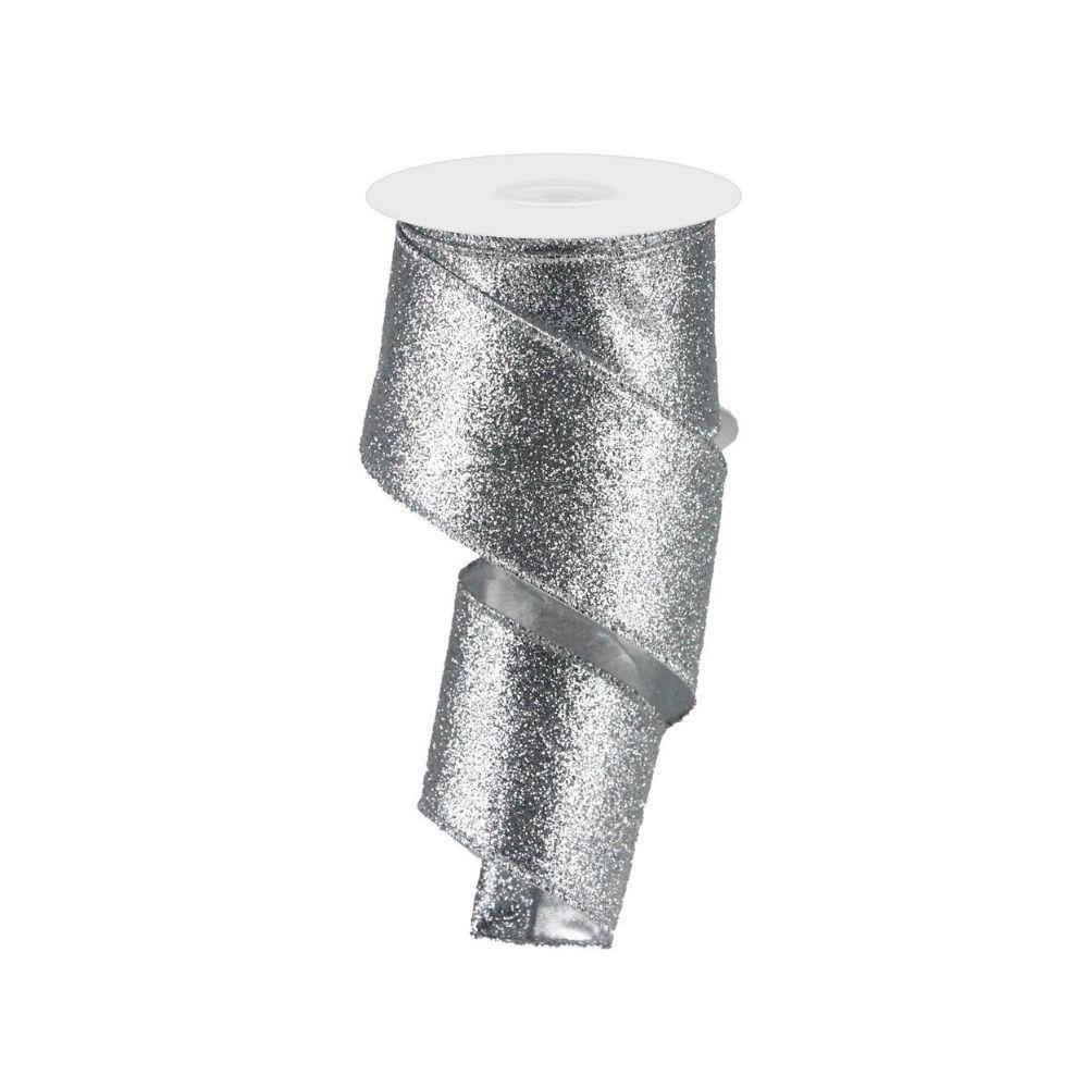 Silver Glitter Ribbon - My Christmas