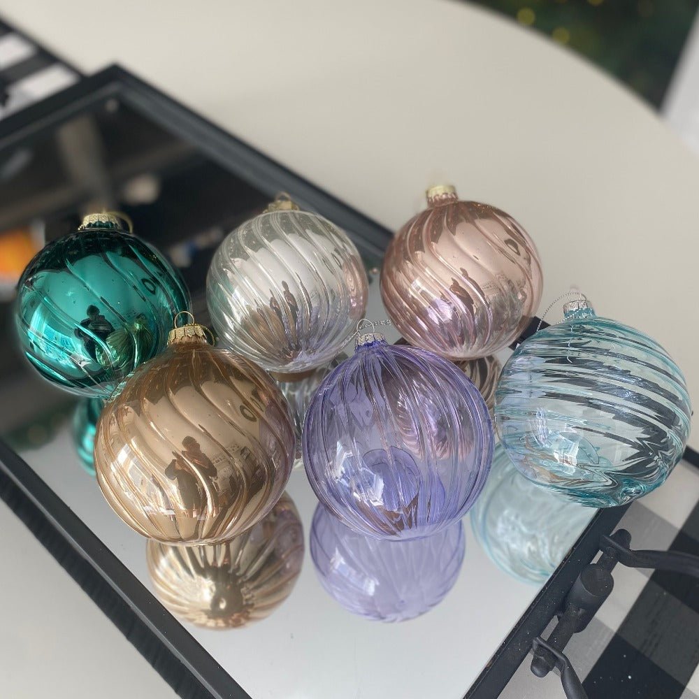 Smoky Green Glass Ornament - My Christmas