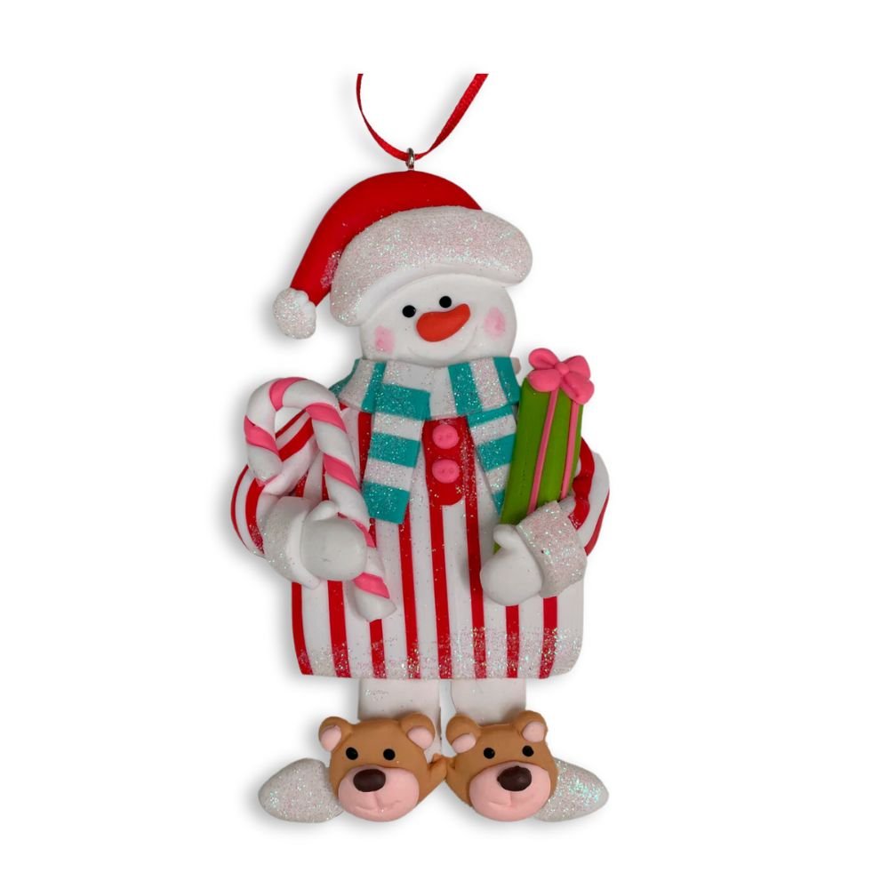 Snowman in Pyjamas Ornament - My Christmas