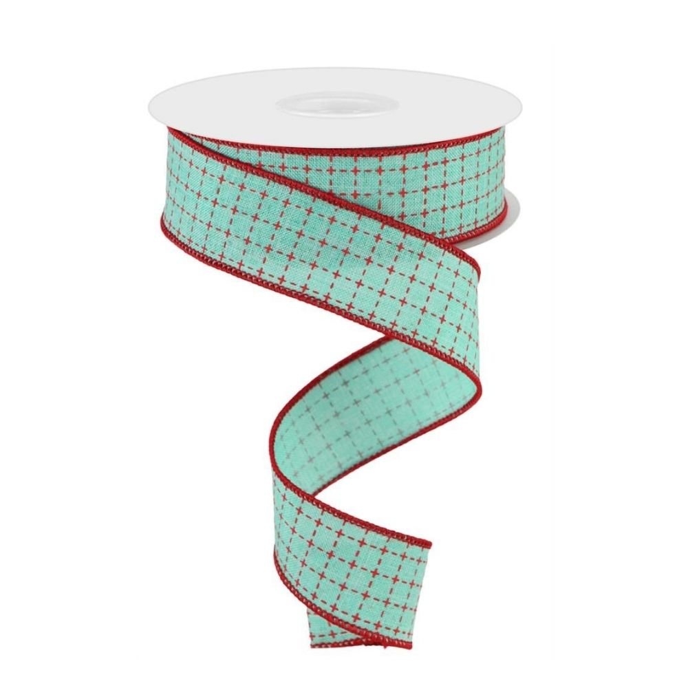 Stitched Squares Ribbon - My Christmas