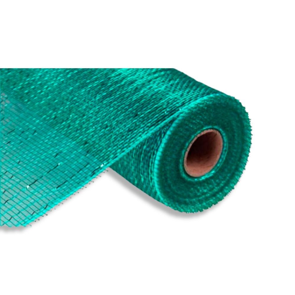 Teal Metallic Mesh - My Christmas