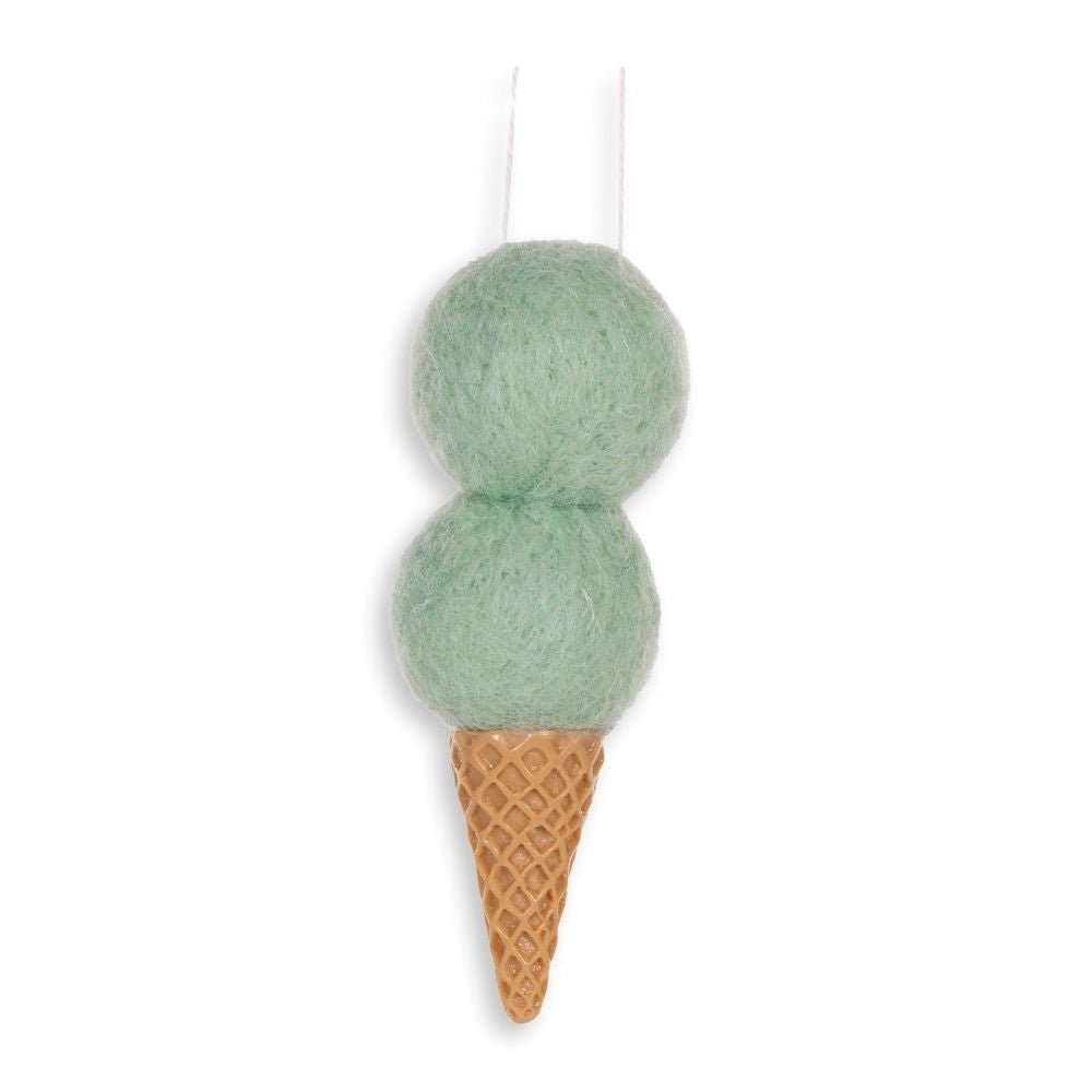 Wool Mint Ice Cream Ornament - My Christmas