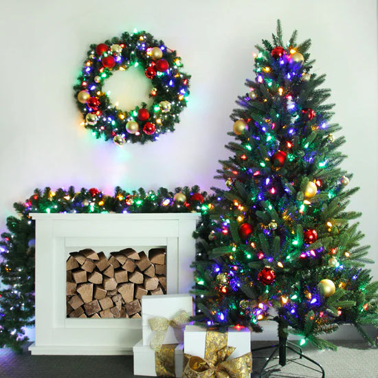 200 LED Pinecone Connectable String Lights - Multi-Colour