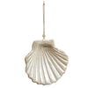 Ivory Glitter Clam Shell Ornament - My Christmas