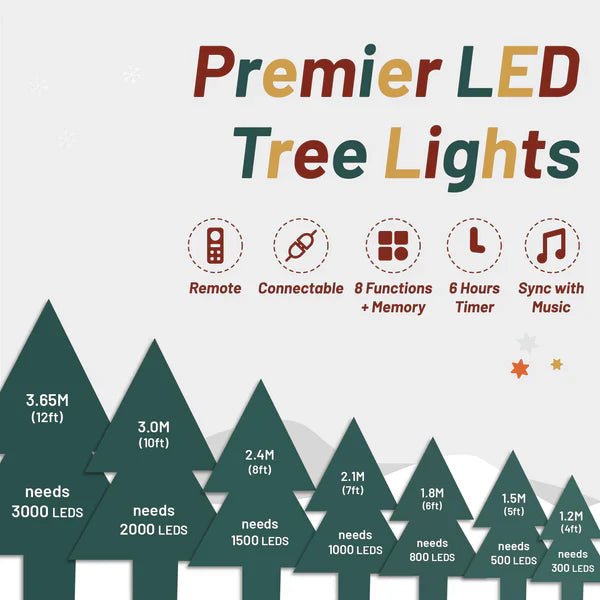 500 LED Connectable Premier Tree Light - White - My Christmas