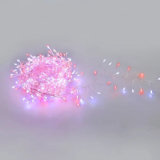 640 Micro LED Cluster Light - Red and White - My Christmas