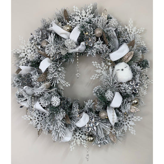 A White Christmas Wreath - 60cm