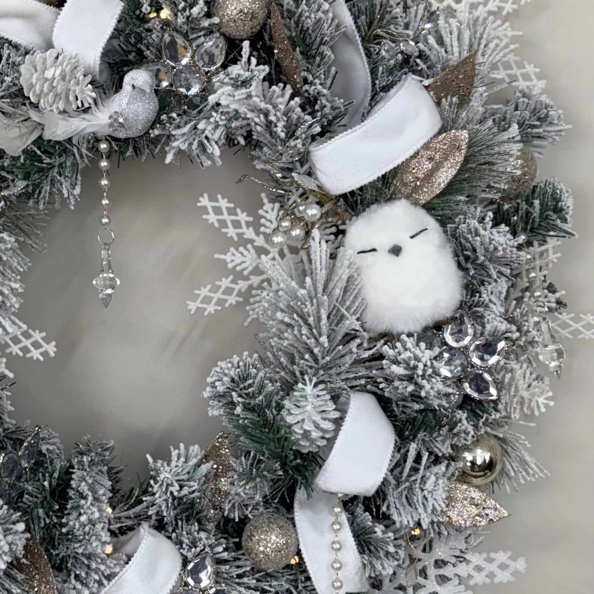 A White Christmas Wreath - 60cm