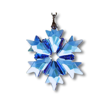 Blue Crystal Star Snowflake Ornament