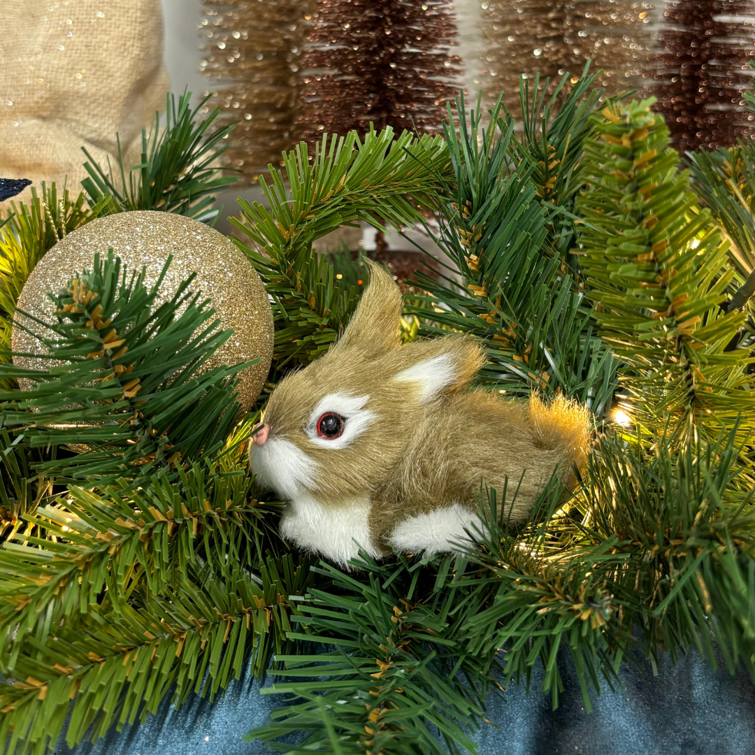 Faux Fur Rabbit Ornament - Assorted