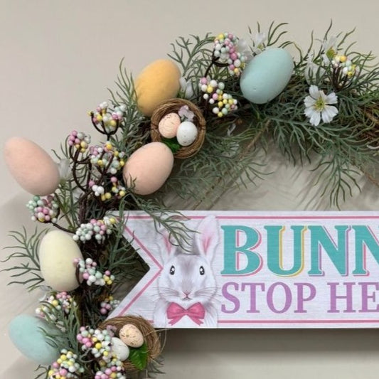 Bunny Stop Here Wreath