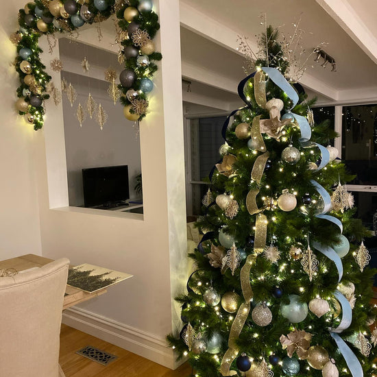 Cambridge Christmas Tree - Champagne and Blue - My Christmas
