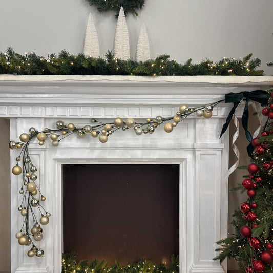 Champagne Bauble Garland - 180cm