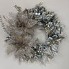 Champagne Splendour Flocked Wreath - 45cm