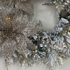Champagne Splendour Flocked Wreath - 45cm