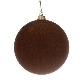 Chocolate Flocked Bauble - Various Sizes