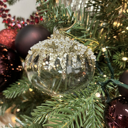 Clear Onion with Glitter Detail