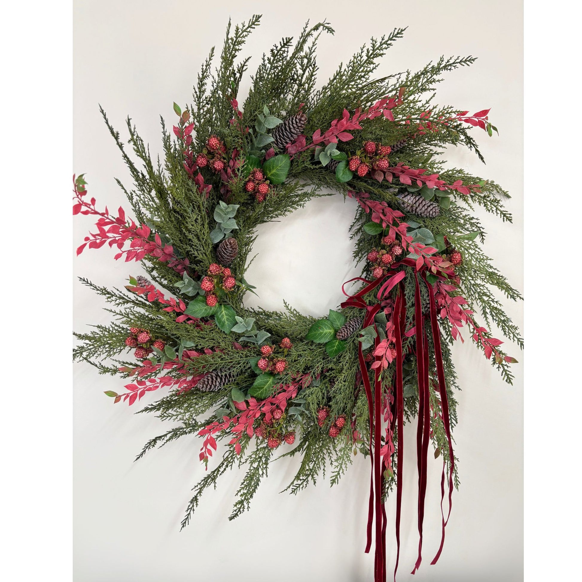 Cranberry Cocktail Cedar Wreath - 70cm