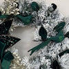 Emerald Envy Flocked Wreath - 45cm