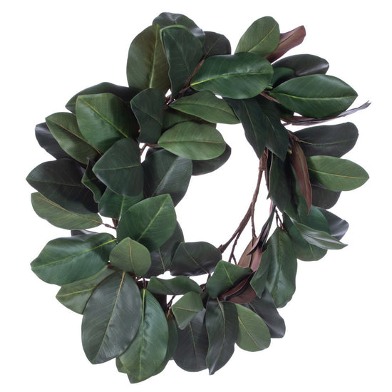 Green Magnolia Leaf Wreath