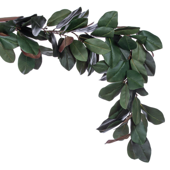 Green Magnolia Leaf Garland - 180cm