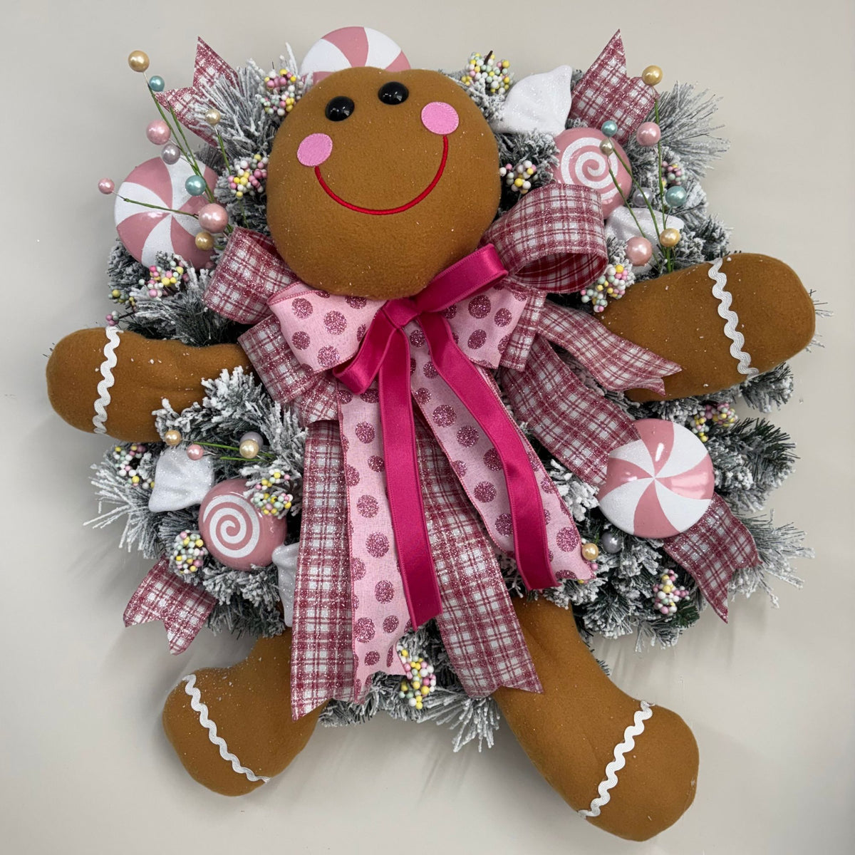 Gingerbread Bow Wreath - 60cm