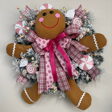 Gingerbread Bow Wreath - 60cm