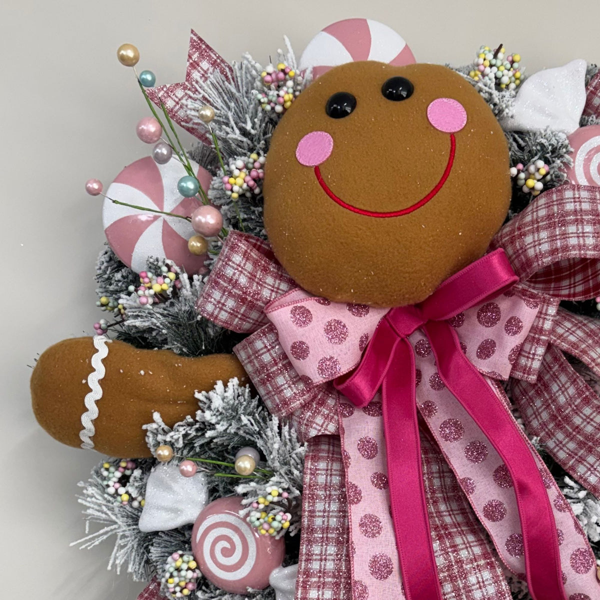 Gingerbread Bow Wreath - 60cm
