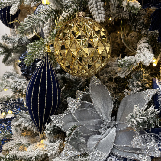 Gold Faceted Glass Bauble