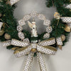 Golden Whispers Santa Wreath - 45cm