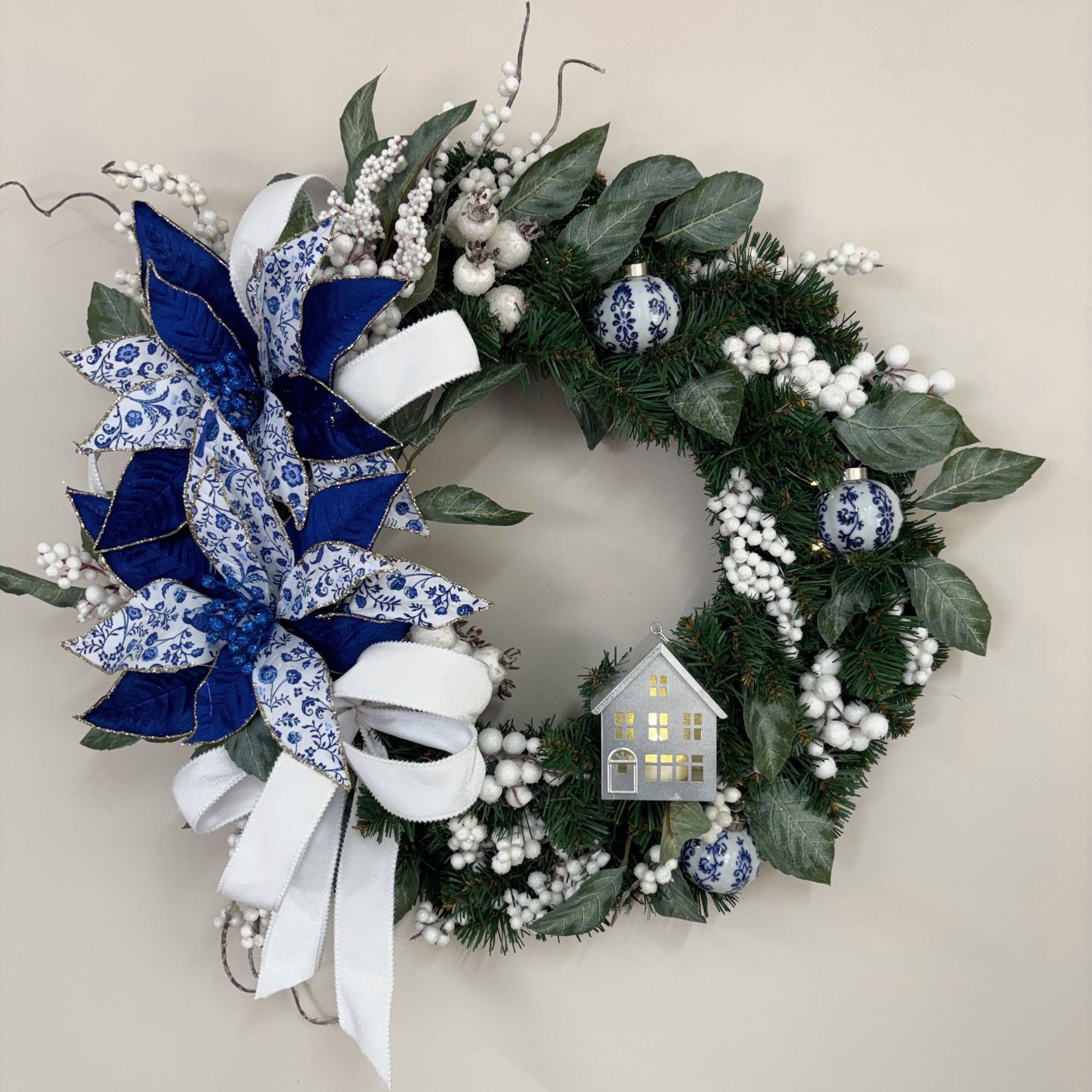 Hamptons House Wreath - 45cm