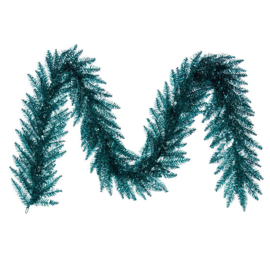 Aqua Tinsel Fir Garland - 270cm