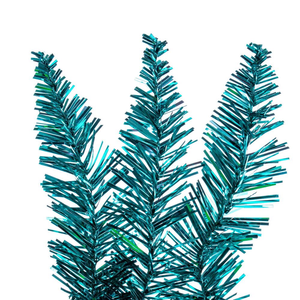 Aqua Tinsel Fir Wreath - 60cm