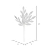 White Glitter Bay Leaf Spray