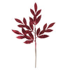 Burgundy Glitter Bay Leaf Spray