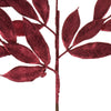Burgundy Glitter Bay Leaf Spray
