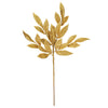 Gold Glitter Bay Leaf Spray