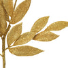 Gold Glitter Bay Leaf Spray